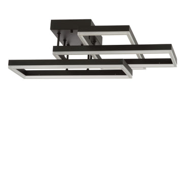 Turing 28" Geometric Integrated LED Metal Flush Mount - JONATHAN Y